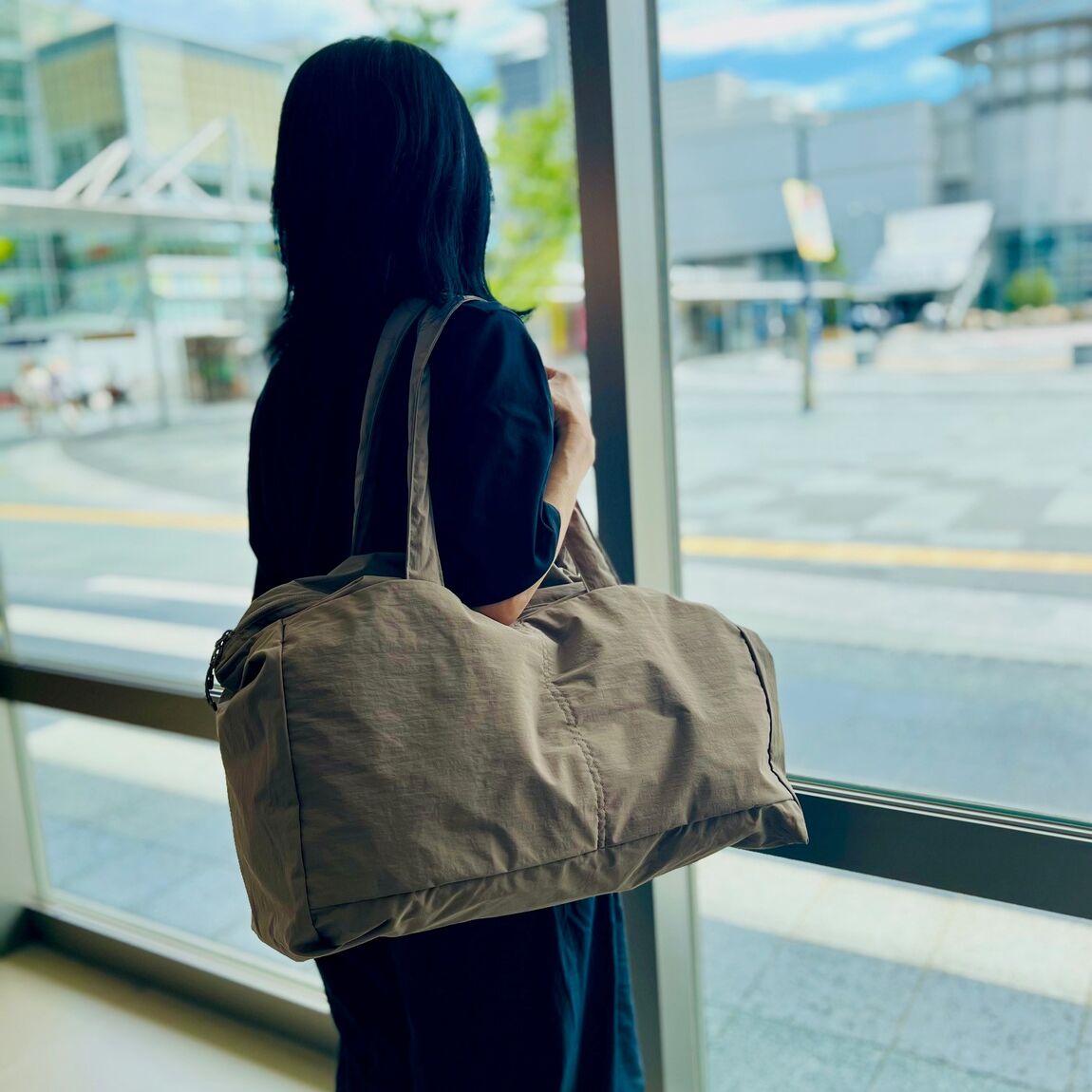 TAKAMATSU ORNE】再生ナイロンたためるボストンバッグ｜無印良品 無印